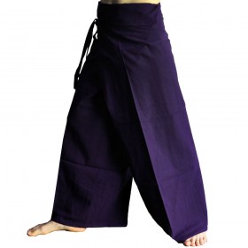 Large Fisherman Pants - Violet Cotton
